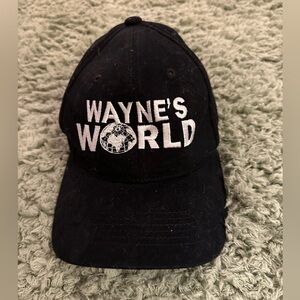 Wayne’s World Embroidered Black and White Baseball Cap